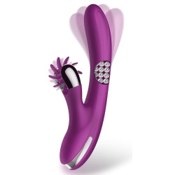 ACTION Vibro Rabbit Rotating Double 10 x 3.5cm Violet